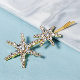 Efily Star Rhinestone Hair Clips 3Pcs/Lot Bridal Headpiece Jewelry