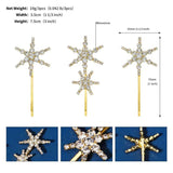 Efily Star Rhinestone Hair Clips 3Pcs/Lot Bridal Headpiece Jewelry
