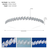 Zircon Headbands Women Hair Accessories Silver Hairband Bridal Wedding Jewelry