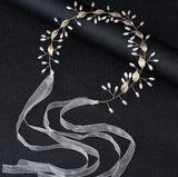Greek Goddess Bridal Metal Hair Accessories Pearl Headband