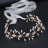 Greek Goddess Bridal Metal Hair Accessories Pearl Headband