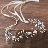 Greek Goddess Bridal Metal Hair Accessories Pearl Headband