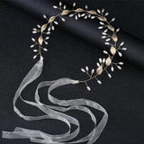 Greek Goddess Bridal Metal Hair Accessories Pearl Headband