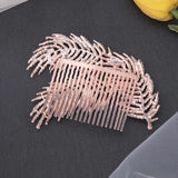 Rose Rhinestone Crystal Brides Wedding Hair Combs