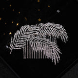 Rose Rhinestone Crystal Brides Wedding Hair Combs
