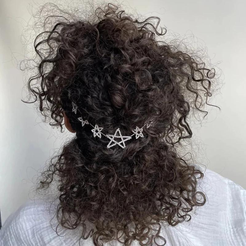 Vintage Hollow Pentagram Star Hair Vine Accessories for Women