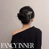 Opal Pearl Tassel Hairpin Metal Punk Vintage Hair Accessory for Women