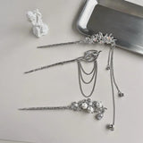 Opal Pearl Tassel Hairpin Metal Punk Vintage Hair Accessory for Women