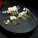 Pearl Tiara Wedding Hair Comb Hair Pins Bridal Headpiece