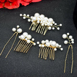 Pearl Tiara Wedding Hair Comb Hair Pins Bridal Headpiece