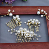 Pearl Tiara Wedding Hair Comb Hair Pins Bridal Headpiece