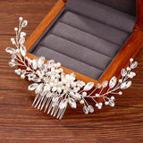 Silver Rhinestone Hair Comb Headband Bridal Jewelry
