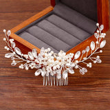 Silver Rhinestone Hair Comb Headband Bridal Jewelry