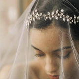 Bridal Crystal Headband Flowers Headdress Indian Jewelry for Women