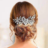 Crystal Bridal Headpiece Flower Wedding Hair Comb For Women Accessories