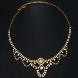 Stonefans Boho Crystal Forehead Chain Bridal Headband for Women