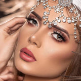 Stonefans Boho Crystal Forehead Chain Bridal Headband for Women