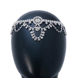 Stonefans Boho Crystal Forehead Chain Bridal Headband for Women