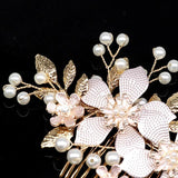 Pearl Wedding Bridal Hair Accessories Floral Hair Combs Women Party Hairpins
