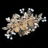 Pearl Wedding Bridal Hair Accessories Floral Hair Combs Women Party Hairpins