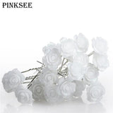 40Pcs Rhinestone Crystal Pearl Flower Hair Pins Bridal Wedding Accessories