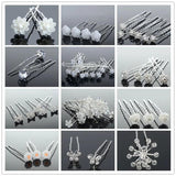 40Pcs Rhinestone Crystal Pearl Flower Hair Pins Bridal Wedding Accessories
