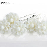40Pcs Rhinestone Crystal Pearl Flower Hair Pins Bridal Wedding Accessories