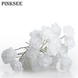 40Pcs Rhinestone Crystal Pearl Flower Hair Pins Bridal Wedding Accessories