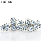 40Pcs Rhinestone Crystal Pearl Flower Hair Pins Bridal Wedding Accessories