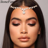 Crystal Bridal Head Chain Tiara Hair Jewelry Rhinestone Forehead Headband