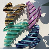 Leopard Stripe Hair Clip Large Shark Hair Claws for Women