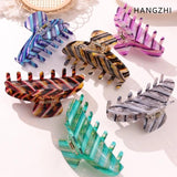 Leopard Stripe Hair Clip Large Shark Hair Claws for Women