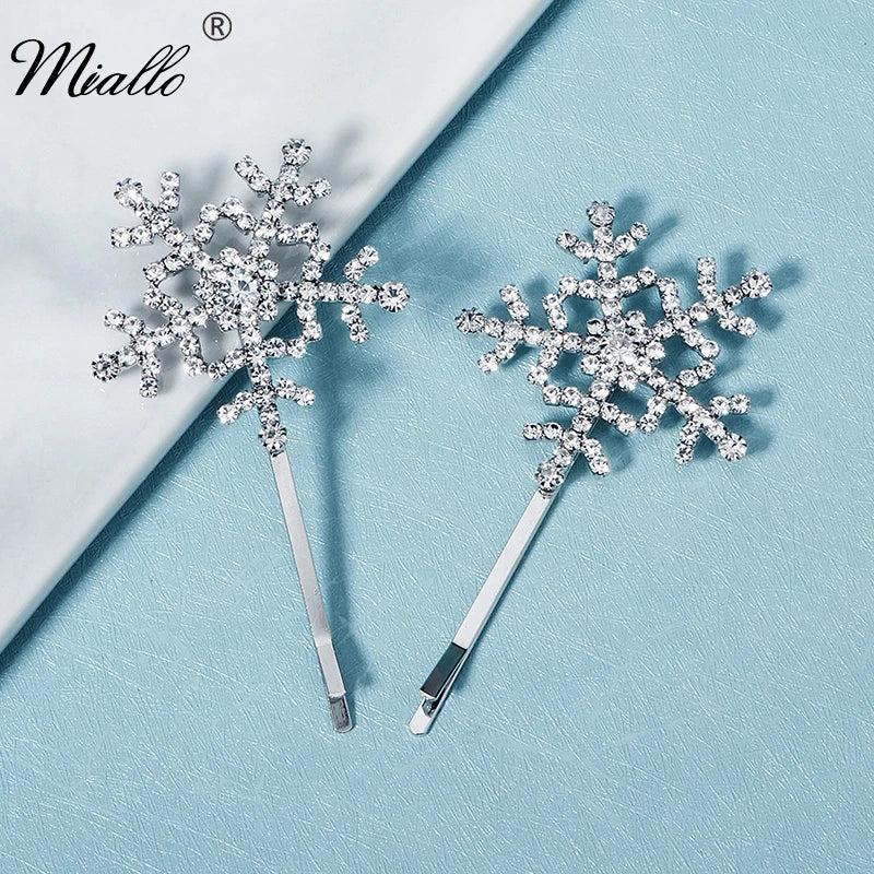Bridal Wedding Hair Clips Rhinestone Hair Pins Silver Accessories for Women
