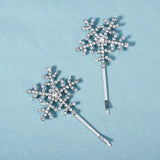 Bridal Wedding Hair Clips Rhinestone Hair Pins Silver Accessories for Women