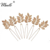6pcs Leaf Wedding Hair Pins Bridal Hair Clips Forks Jewelry Women Accessories