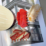 Stripe Gradient Multicolor Clouds Hair Claws Acetic Acid Shark Clip