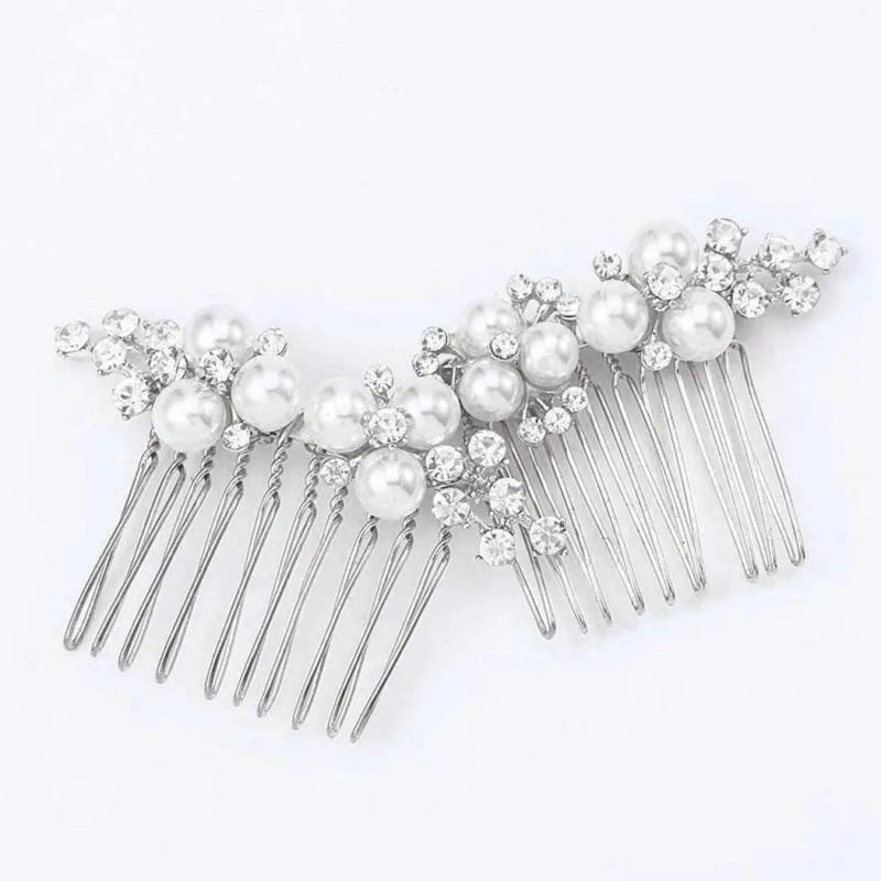 Bridal Wedding Combs with Pearls 2PCS