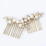 Bridal Wedding Combs with Pearls 2PCS