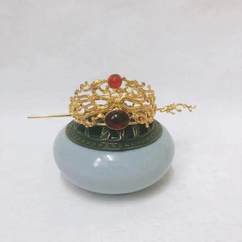 Chinese Hanfu Gem Hair Crown Hairpin Headdress