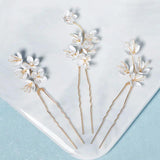3pcs Crystal Hair Pins Forks Women Bridal Wedding Hair Accessories