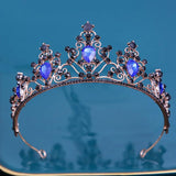 Baroque Vintage Girls Crystal Crown Hair Jewelry Tiara Women Birthday Party