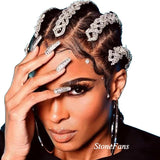 StoneFans Rhinestone Dreadlocks Hair Clip DIY Claw Clamp Style Women Jewellery