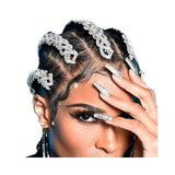 StoneFans Rhinestone Dreadlocks Hair Clip DIY Claw Clamp Style Women Jewellery
