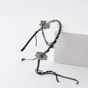 Metal Rhinestone Fringe Hair Hoop for Women