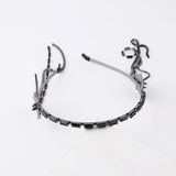 Metal Rhinestone Fringe Hair Hoop for Women