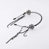 Metal Rhinestone Fringe Hair Hoop for Women