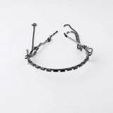 Metal Rhinestone Fringe Hair Hoop for Women
