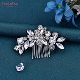 HP88 Rhinestone Hair Combs for Brides Women Headpiece Wedding Hair Accessories