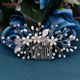 HP336 Crystal Floral Wedding Hair Comb for Bride