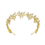 Rhinestone Crystal Leaf Bridal Tiara Headband Wedding Hair Accessories